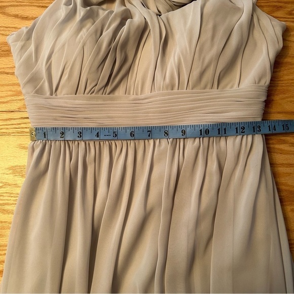 Revelry Brooklyn Chiffon Dress Light Grey Silver 8 - Picture 10 of 15
